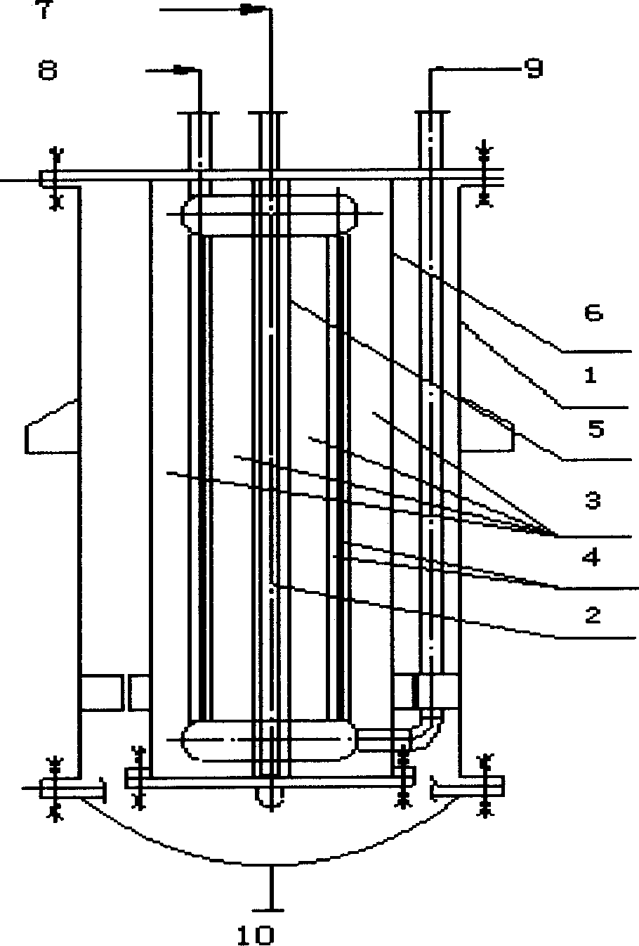 Radial reactor for preparing ethylene (propylene) carbonate