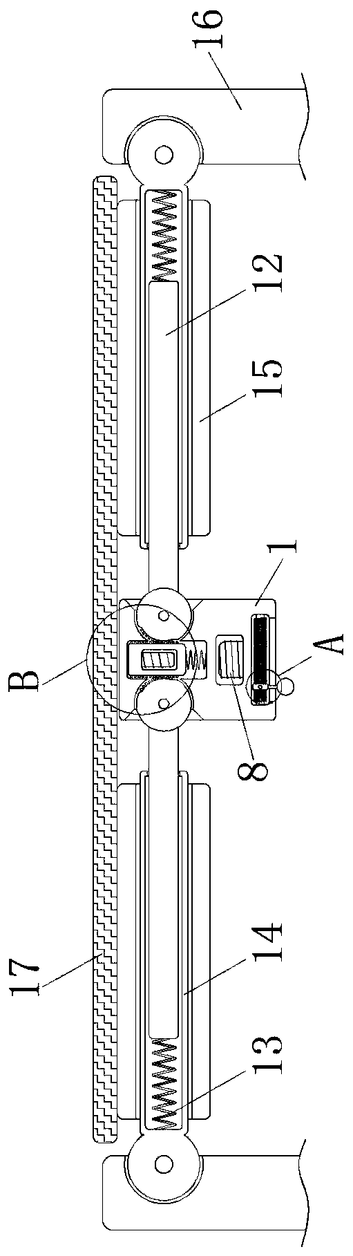 Electromagnetically-controlled packaging conveying device with angle capable of being adjusted according to the weight