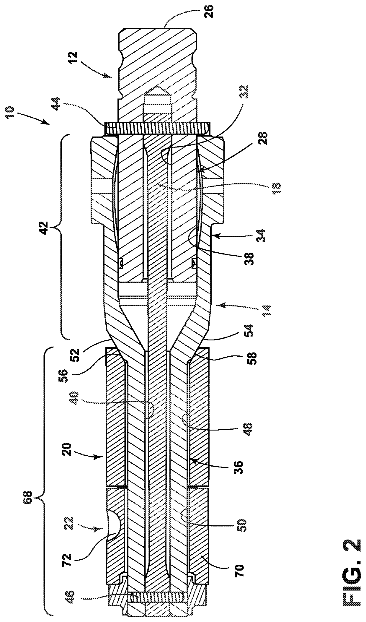 Coupled steering gear shaft