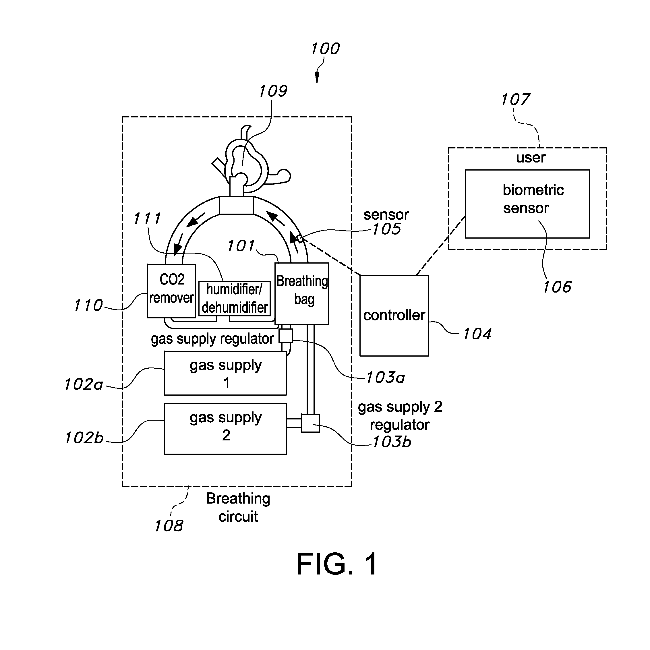 A home-based heliox system with carbon dioxide removal