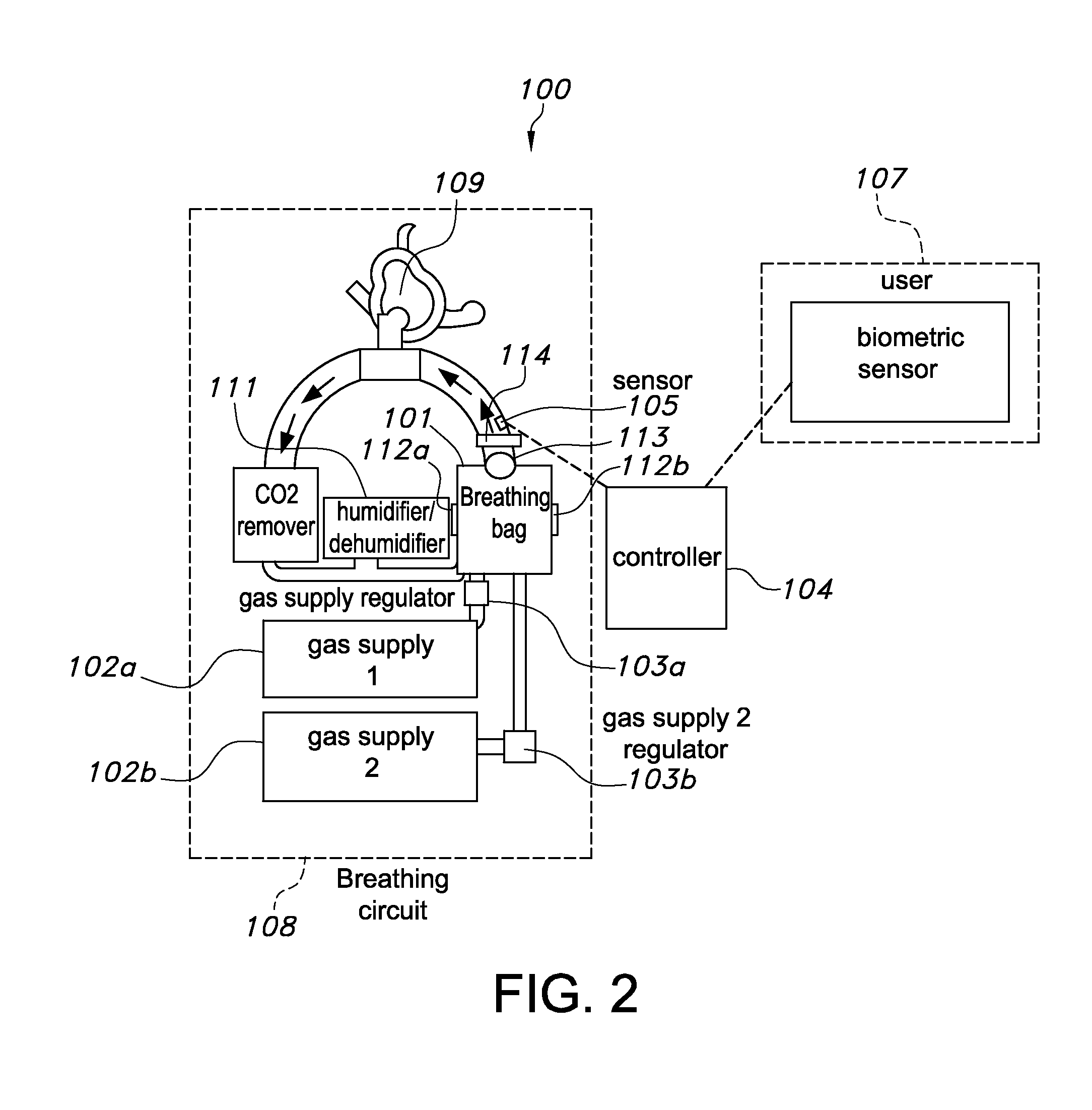 A home-based heliox system with carbon dioxide removal