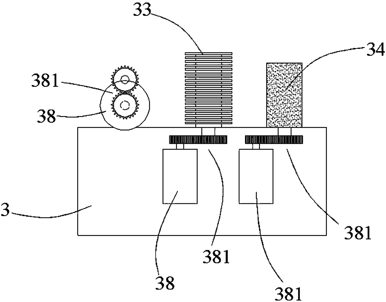 Efficient wedge-joint-board tenoning machine