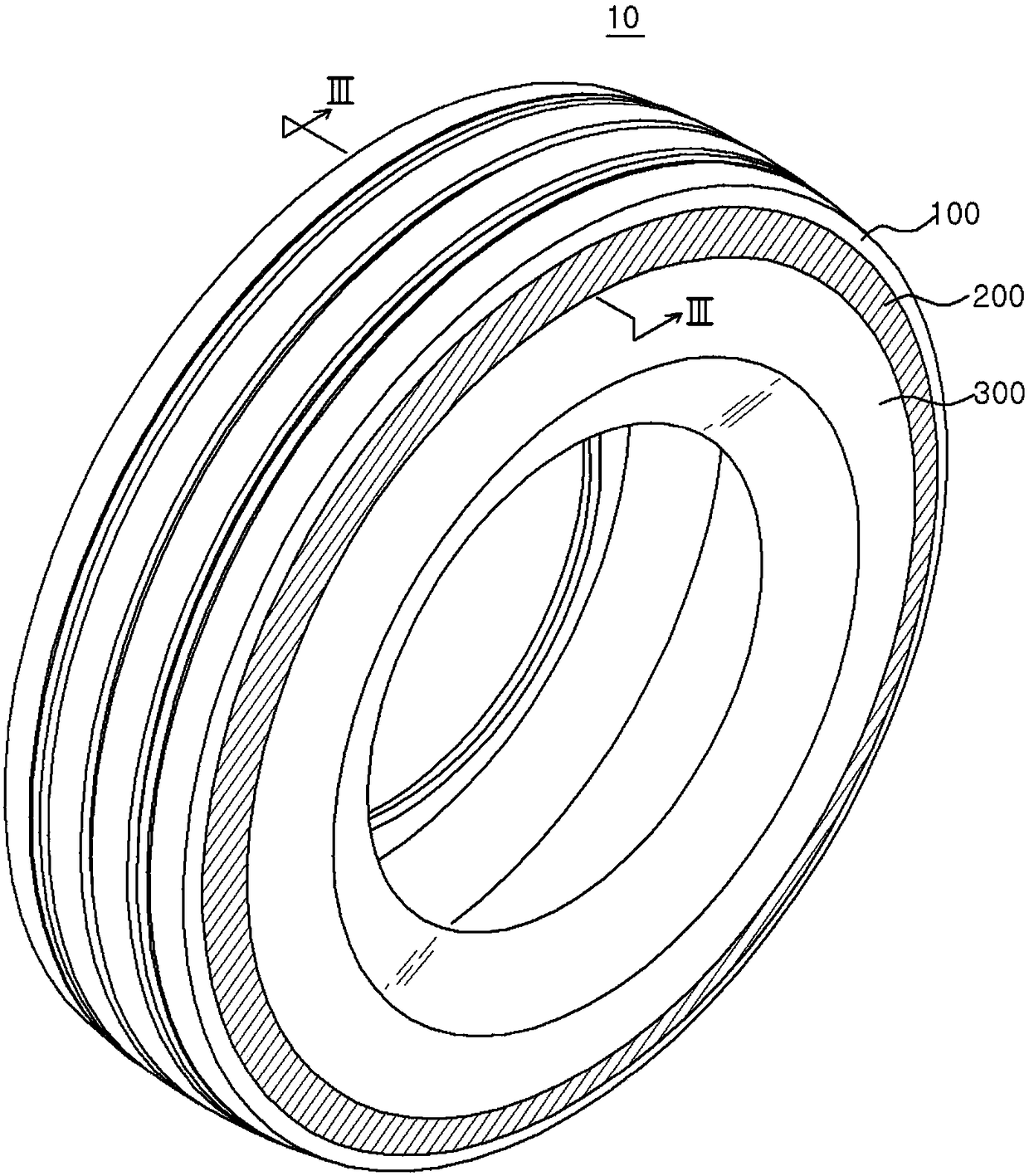 Semi-pneumatic tire and semi-pneumatic tire manufacturing method