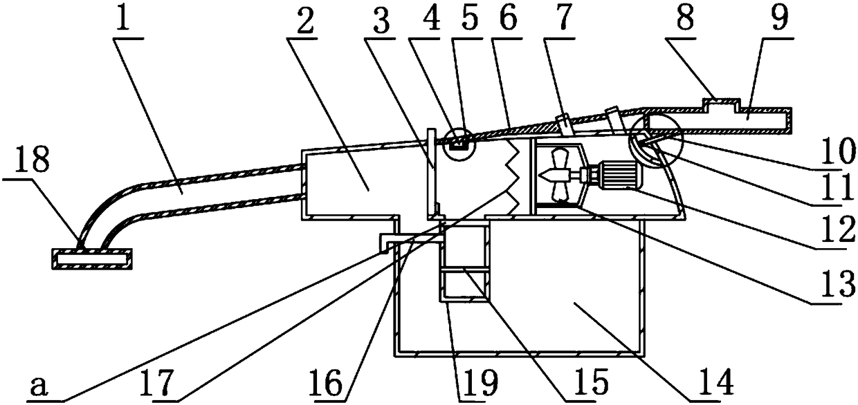 Integrated cleaning device for foot pad of automobile