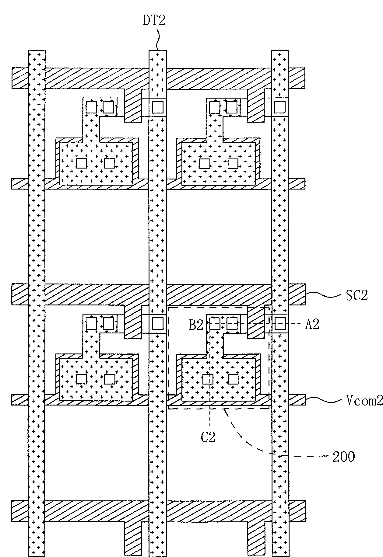 Pixel structure of display device and pixel structure