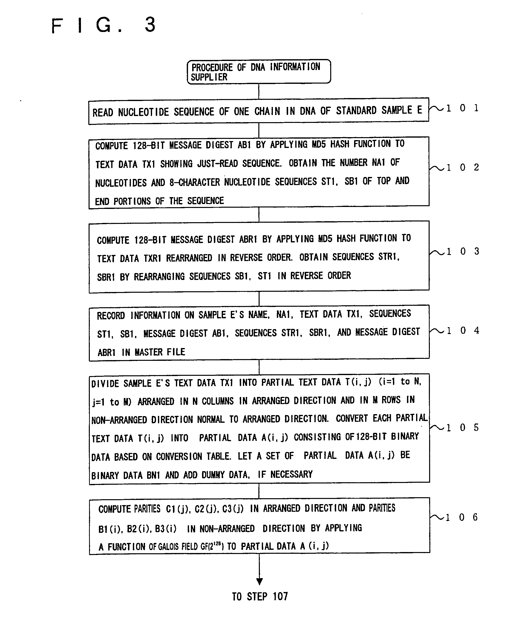 Method and device for recording sequence information on biological compounds