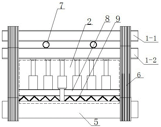 On-site load simulation experiment detection device and detection method for large continuous beam structure