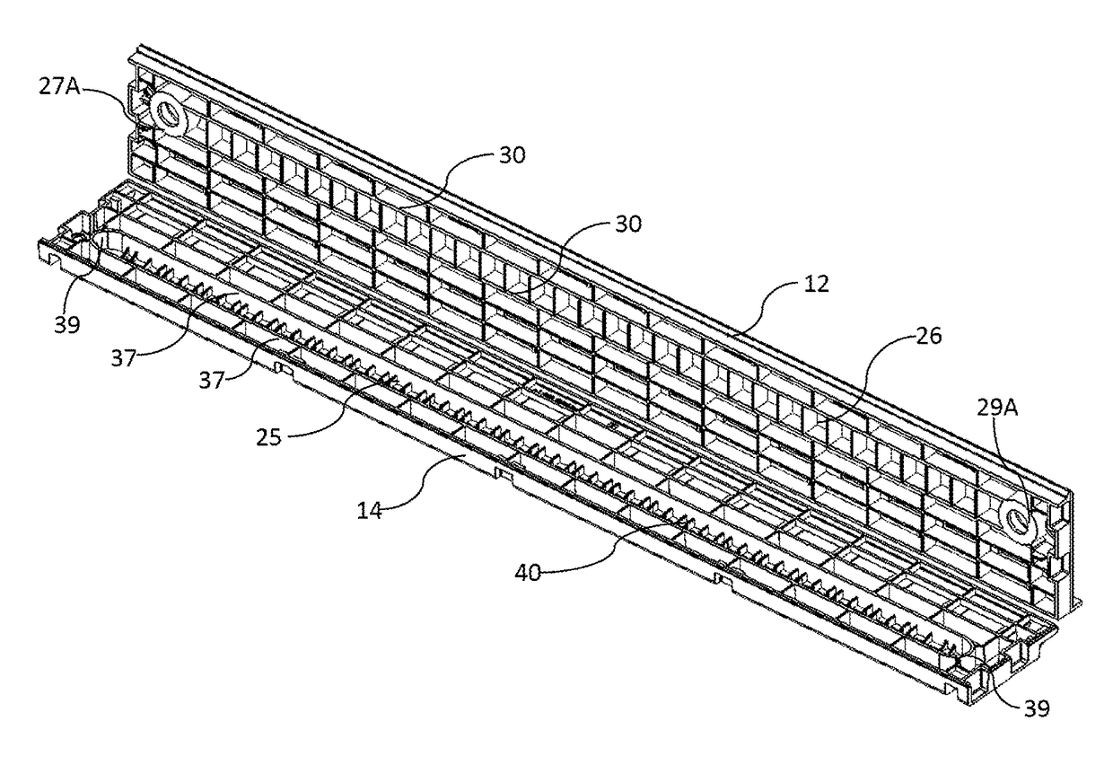 Inkjet printhead with air cavities defined by ribs protruding into fluid channel