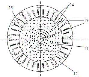 Concave flow distribution plate and reactor with same