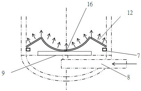 Concave flow distribution plate and reactor with same