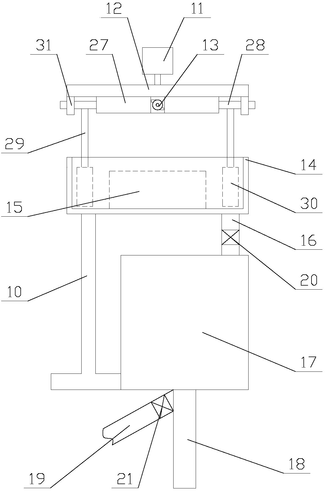 Intelligent raw material grinding and mixing device for car brake pad production