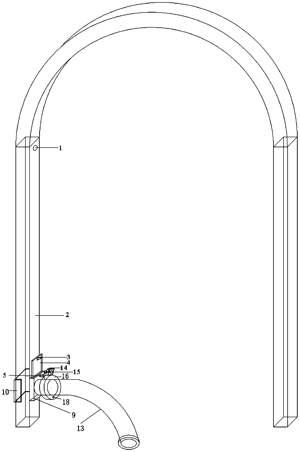 Confined concrete arch frame precise filling device and efficient construction method