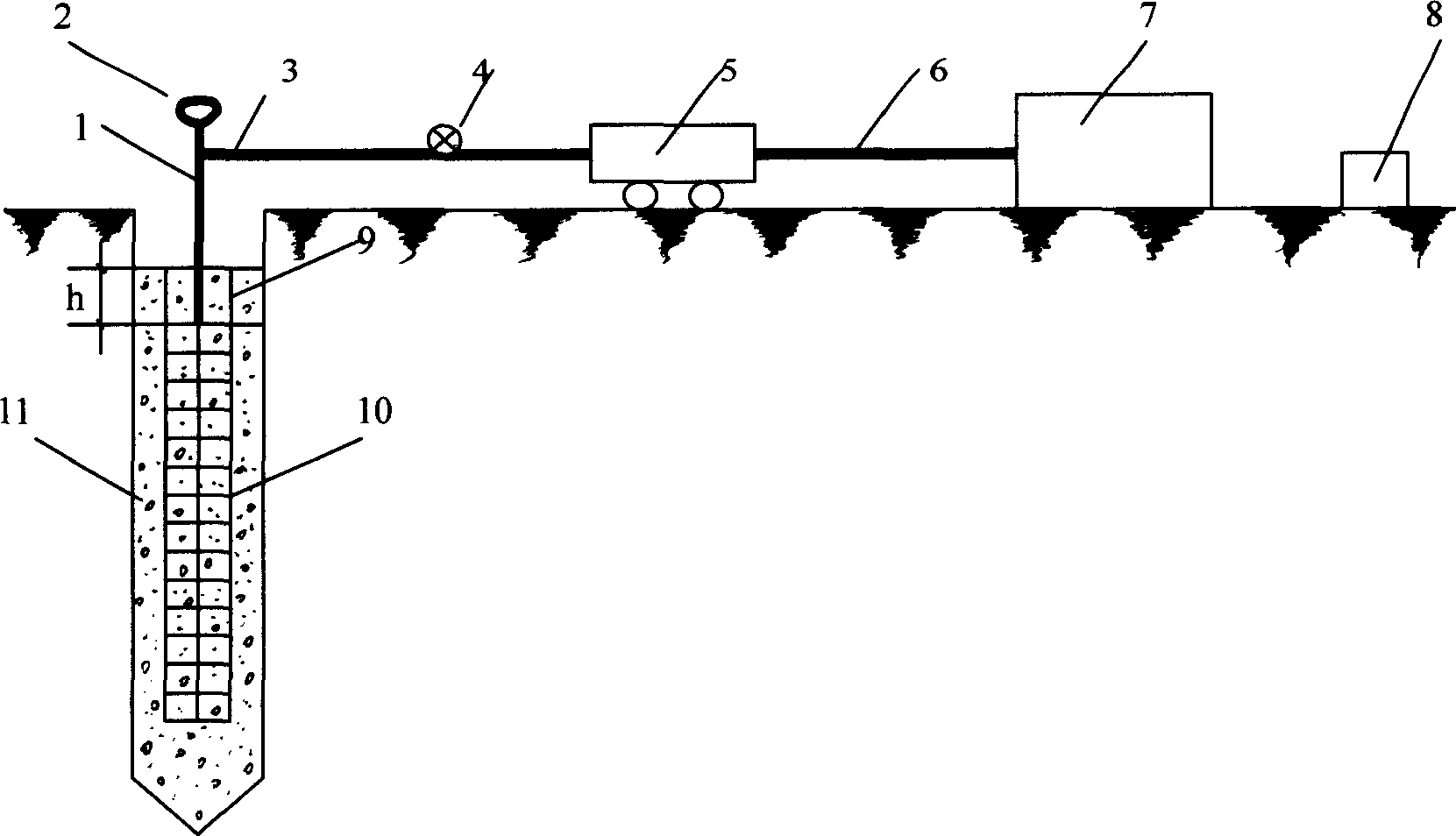 File head broken by water injection