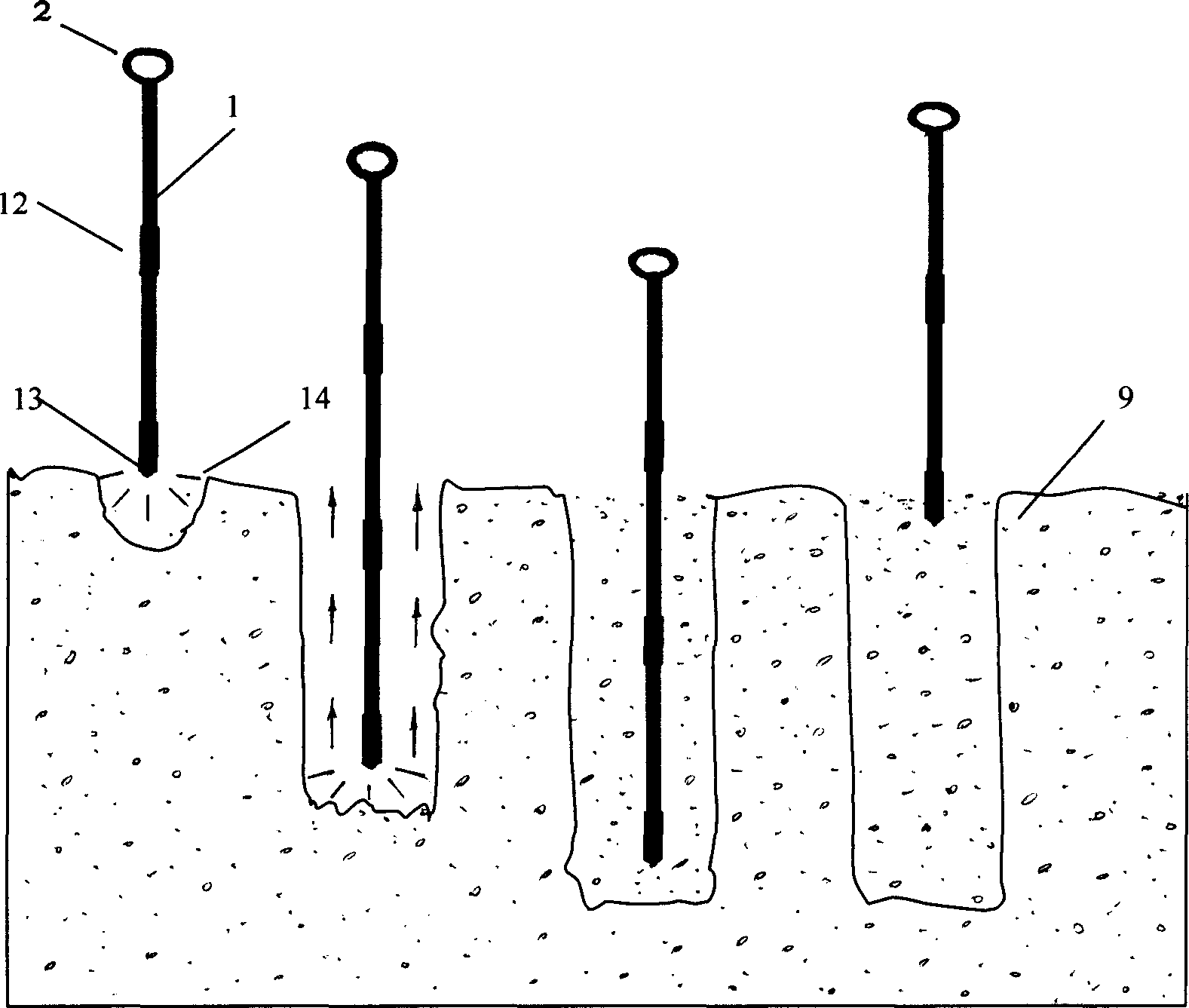 File head broken by water injection