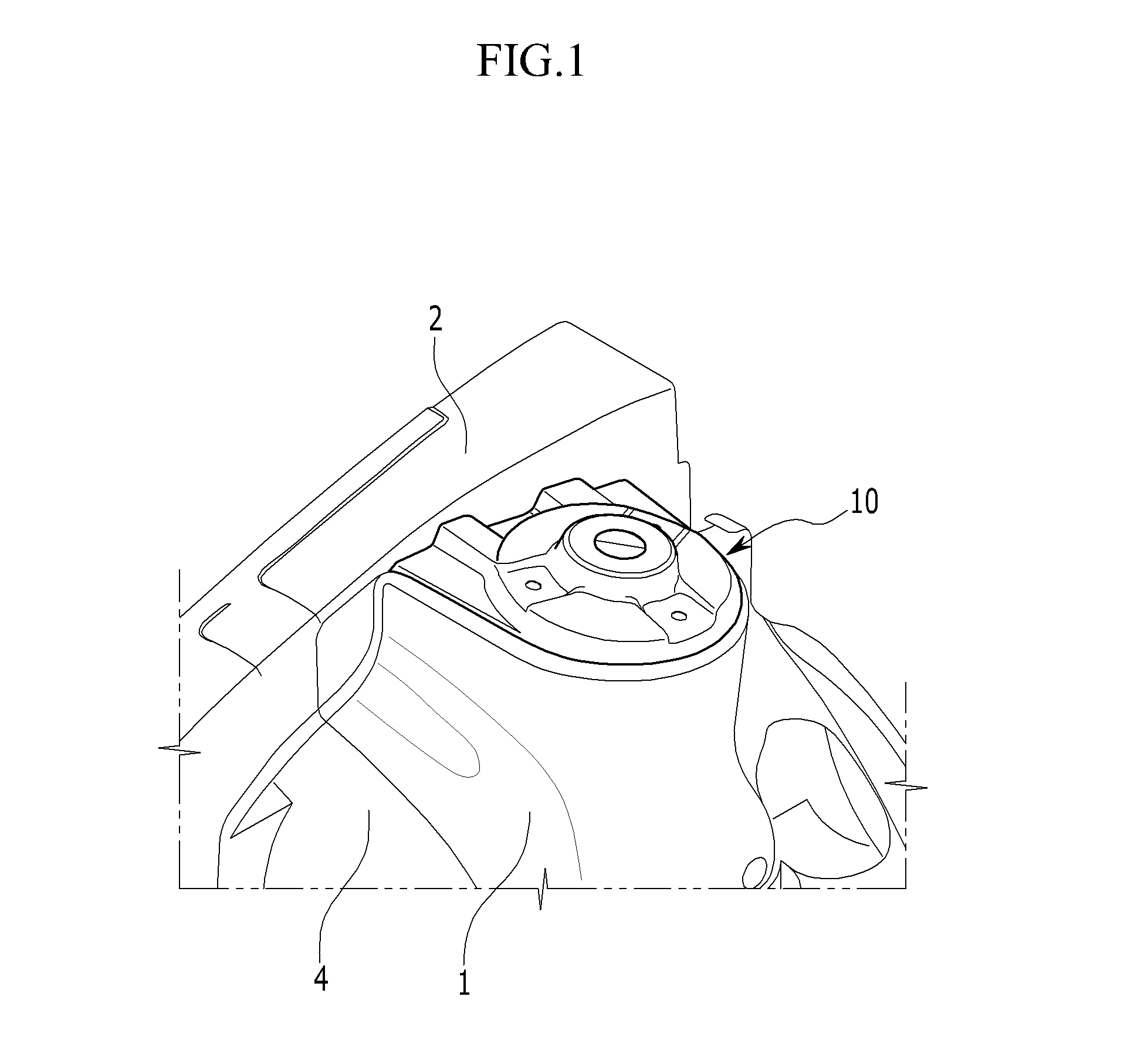 Shock absorber housing for vehicle