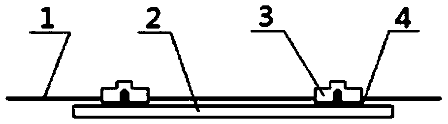 A solar cell module fixing structure and fixing method of a string-type semi-rigid plate