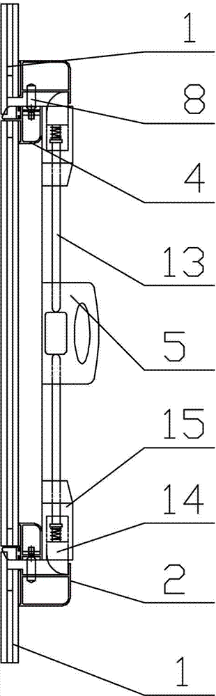 A kind of push-pull window with inner and outer flat for passenger car