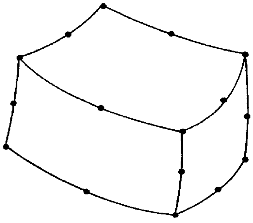 Computer process for prescribing second-order tetrahedral elements during deformation simulation in the design analysis of structures