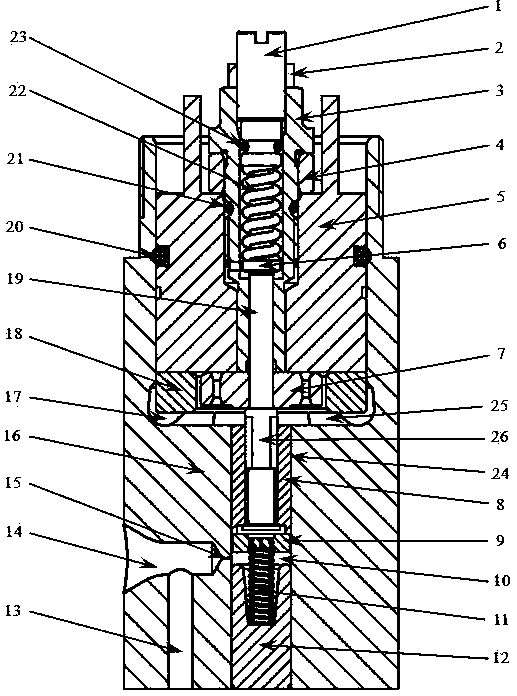 Conical surface sealed high pressure common rail fuel injector controller