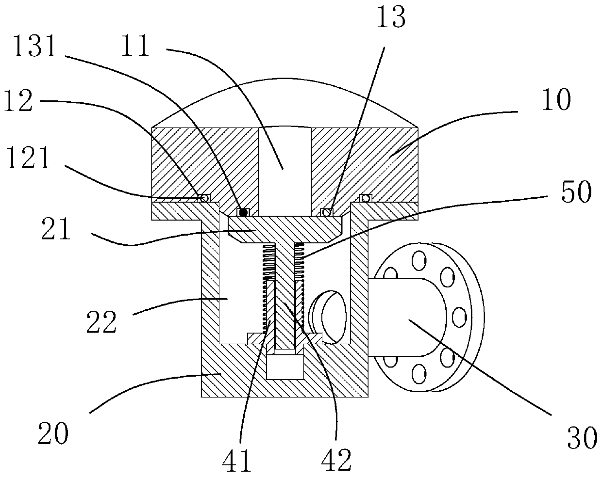 Pressure relief device for high-pressure constant-volume combustion bomb