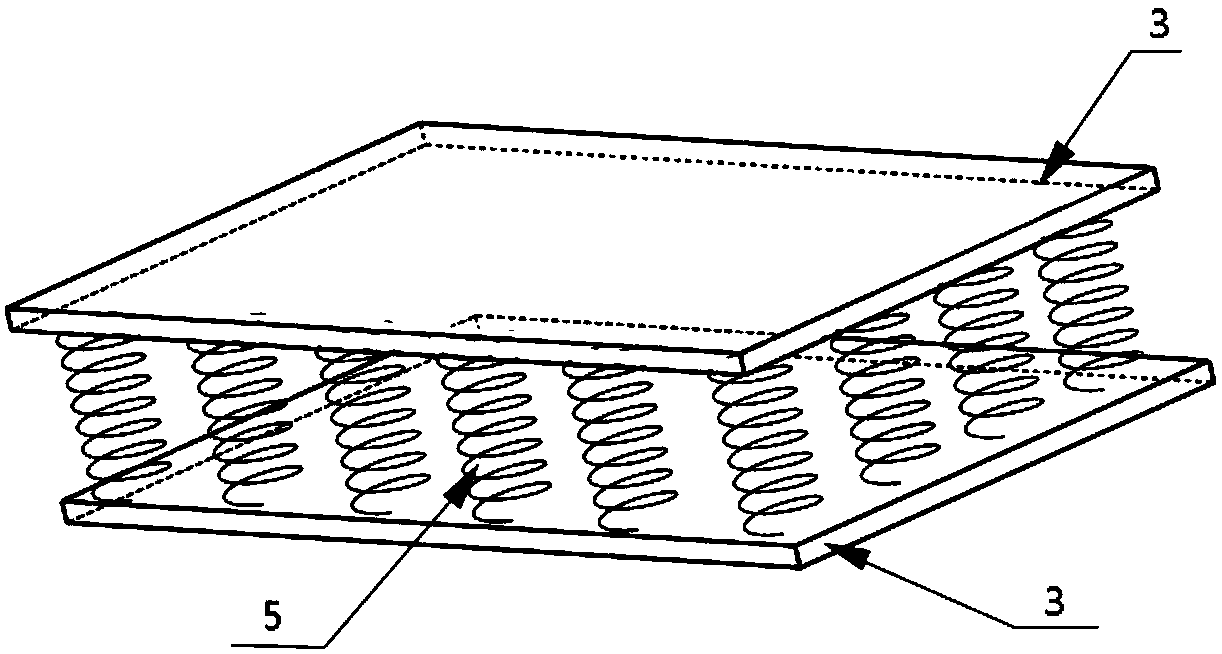 Buffering energy-absorbing support structure for deep roadway floor heave control and construction method thereof