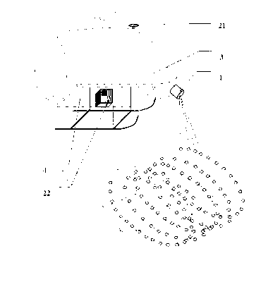 Laser scanning method and device for helicopter collision avoidance