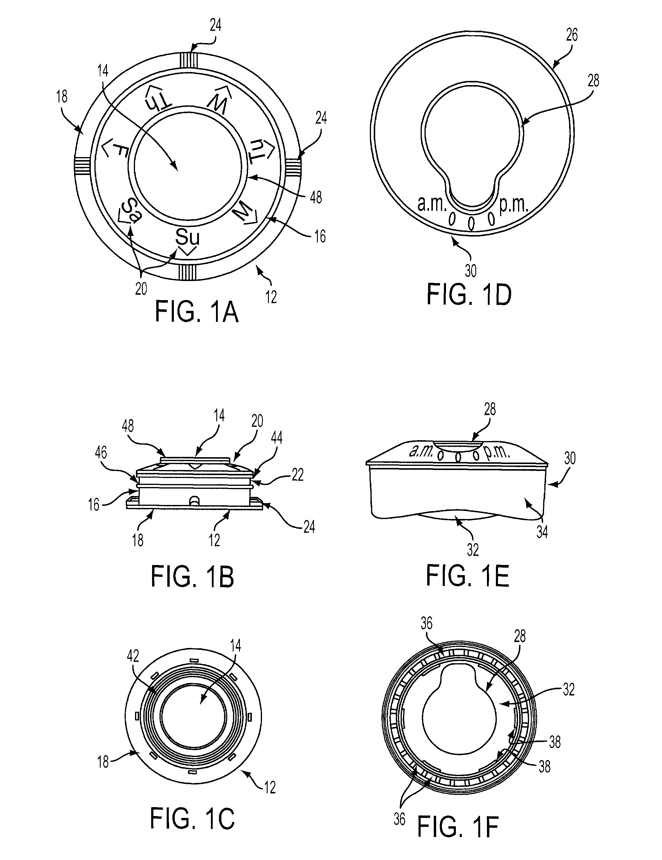 Container with adjustable date indicium