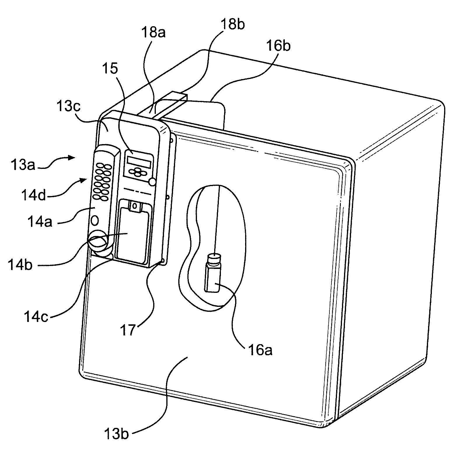 Field retrofittable refrigerator lock with temperature monitoring, temperature based access control and alarming