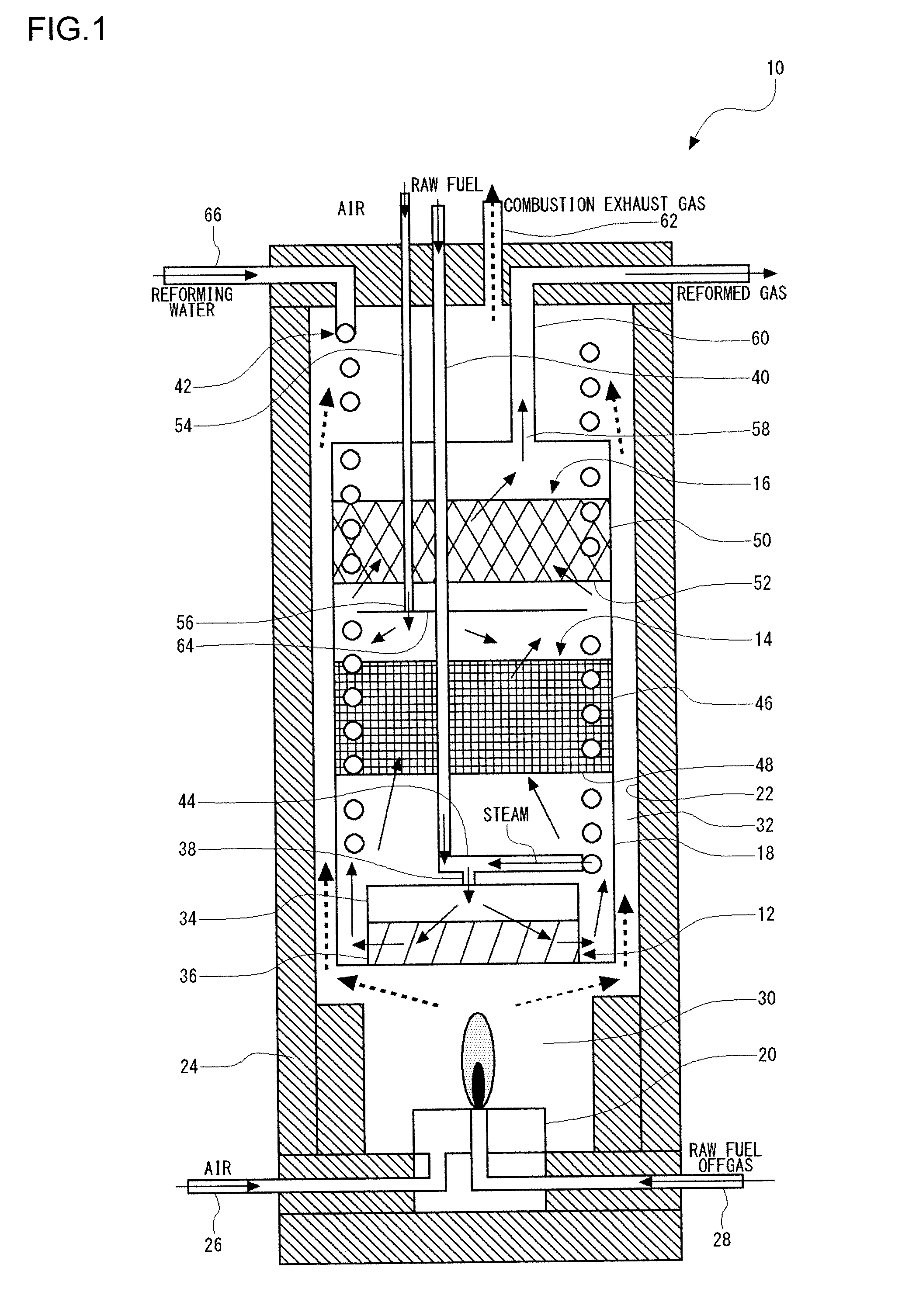 Reforming apparatus for fuel cell