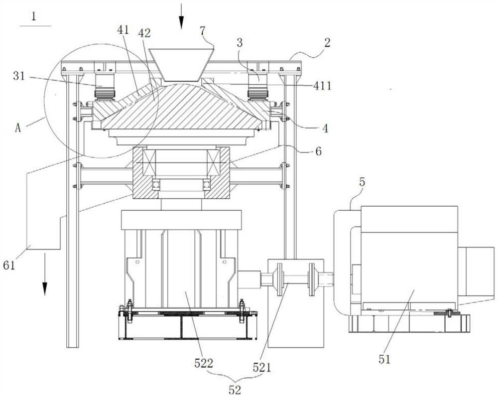 Material extrusion crusher