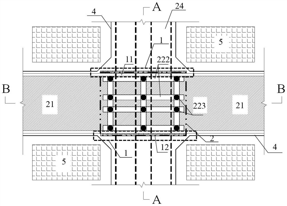 Subway station reserved underpass structure system and construction method thereof