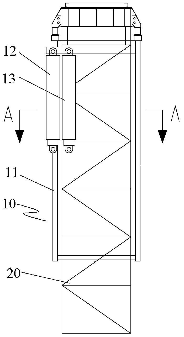 Jacking mechanism, jacking method and tower crane with jacking mechanism