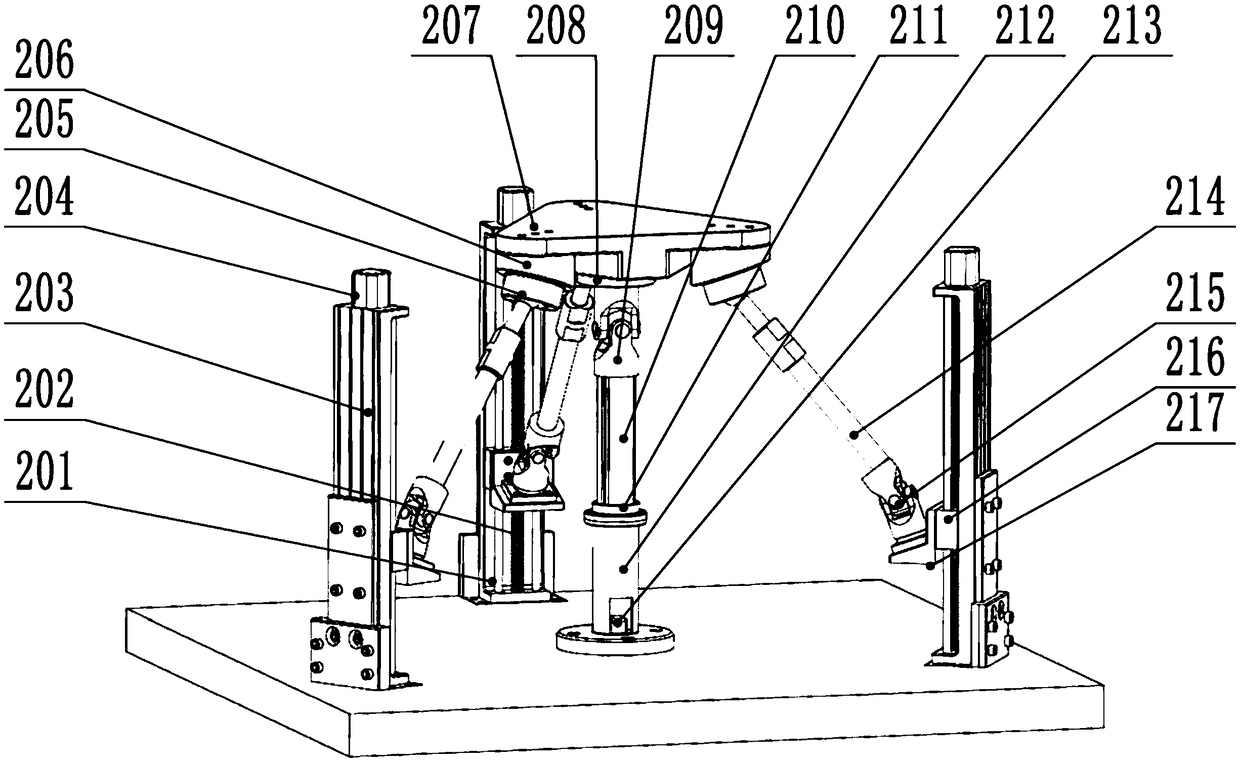 Machining device for large-caliber optic free curved surface