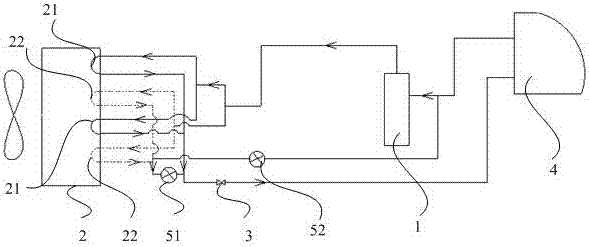 Gas-replenishing enthalpy-increasing air conditioner system and control method thereof