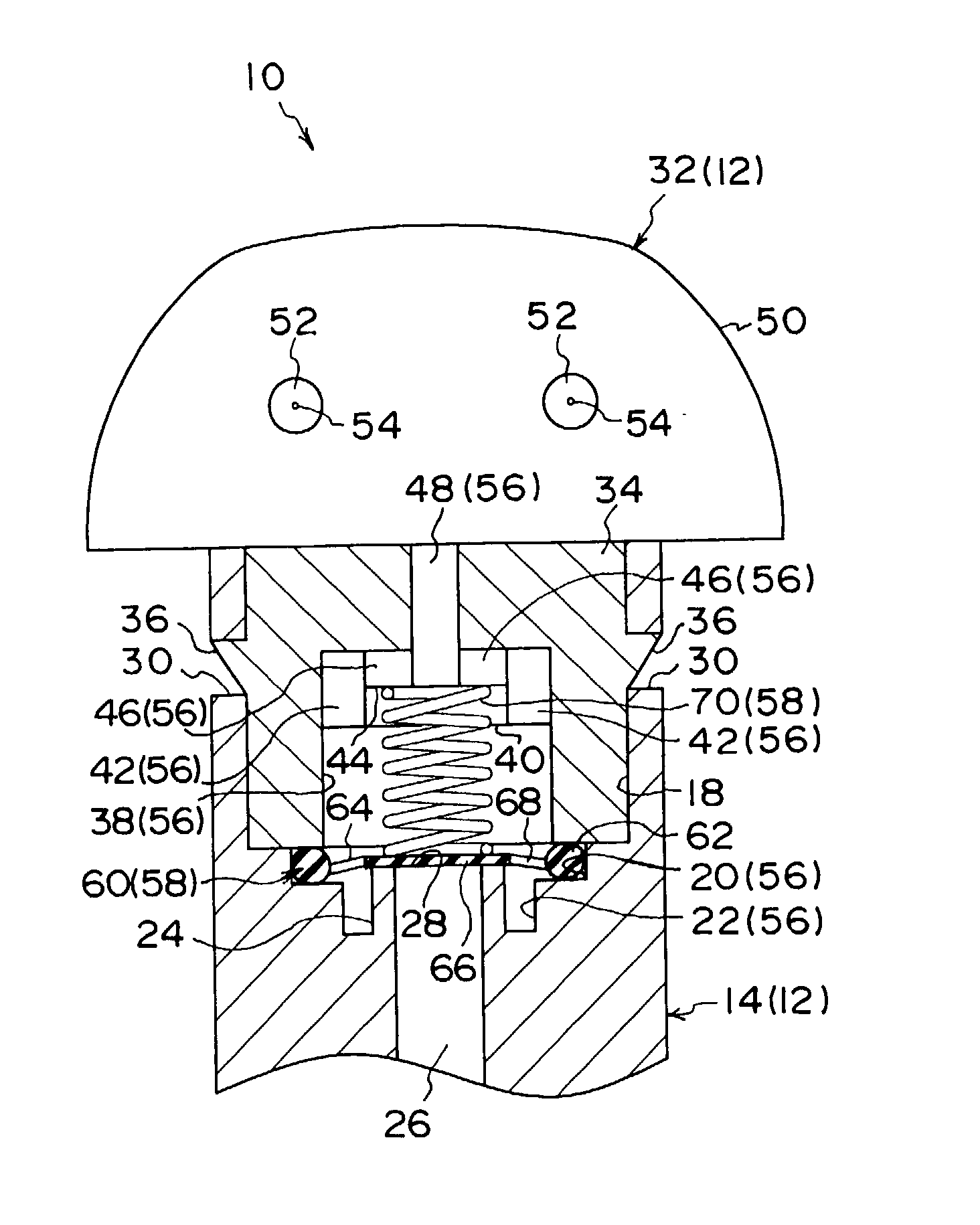 Valve device with check valve, used for washer nozzle and hose joint