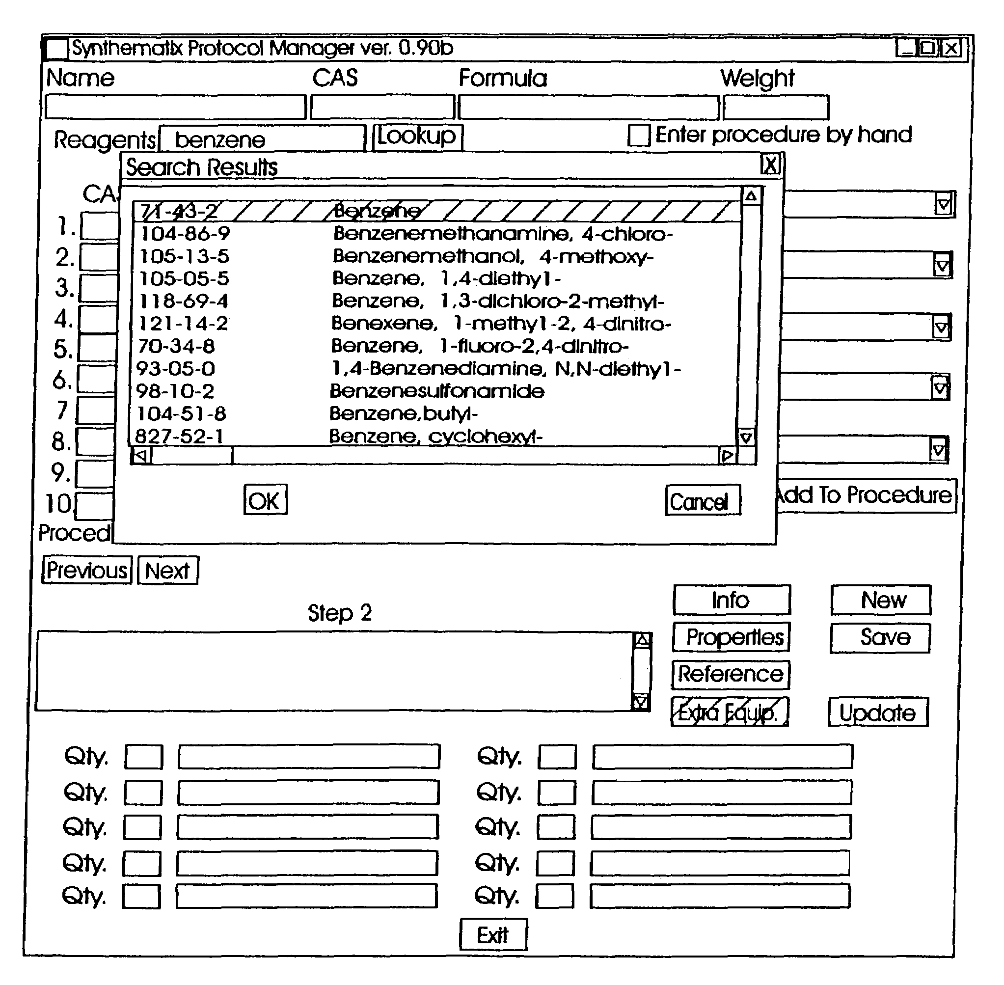 Systems, methods and computer program products for determining parameters for chemical synthesis