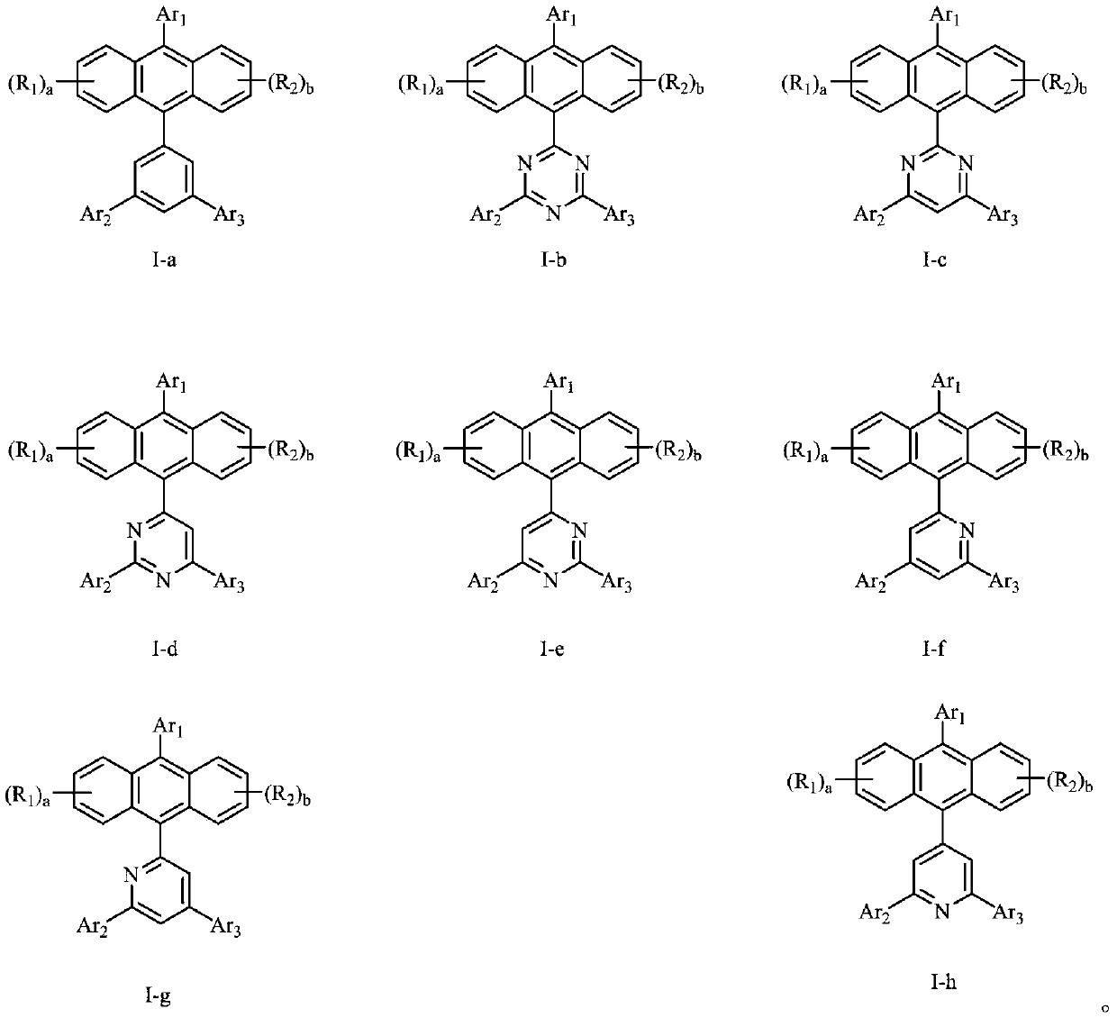 Anthracene organic luminescence compound, and preparation method and application thereof