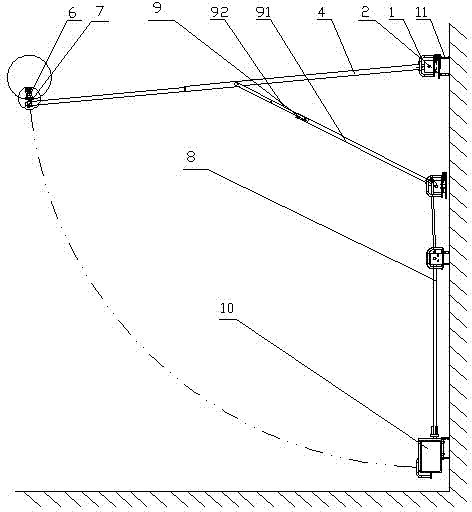 Grounding switch for high-end straight-way valve hall