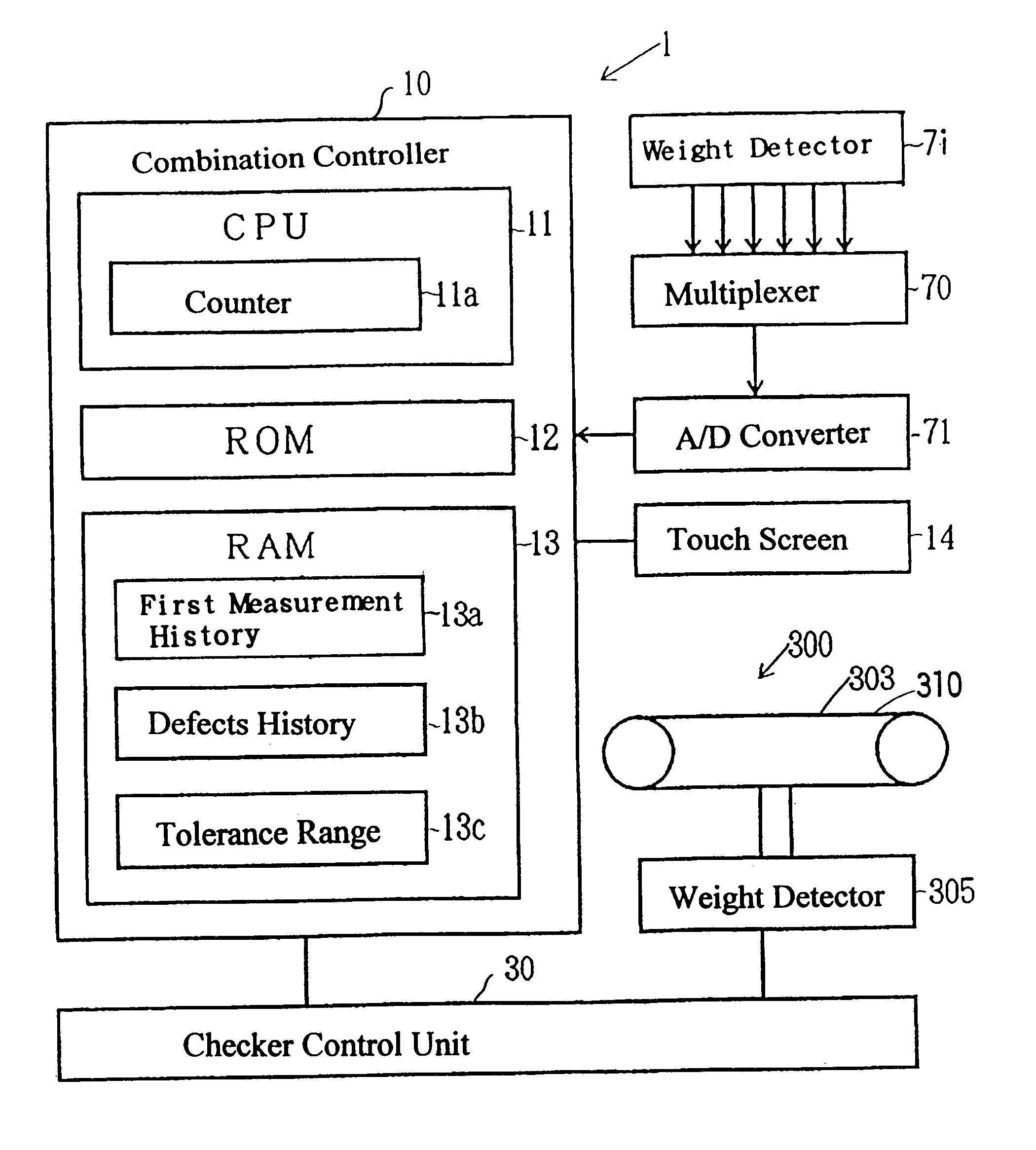 Weighing, packaging and inspecting system