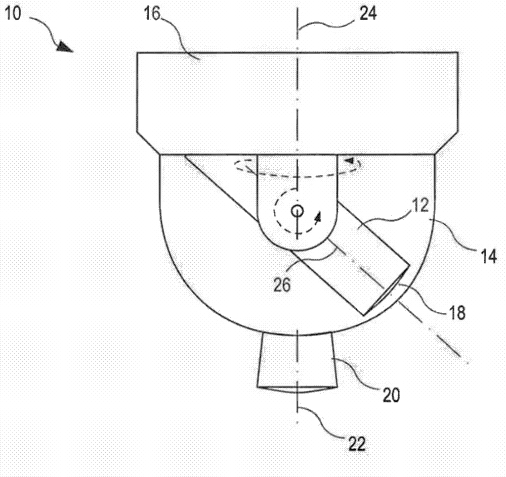 A method for switching viewing modes in a camera