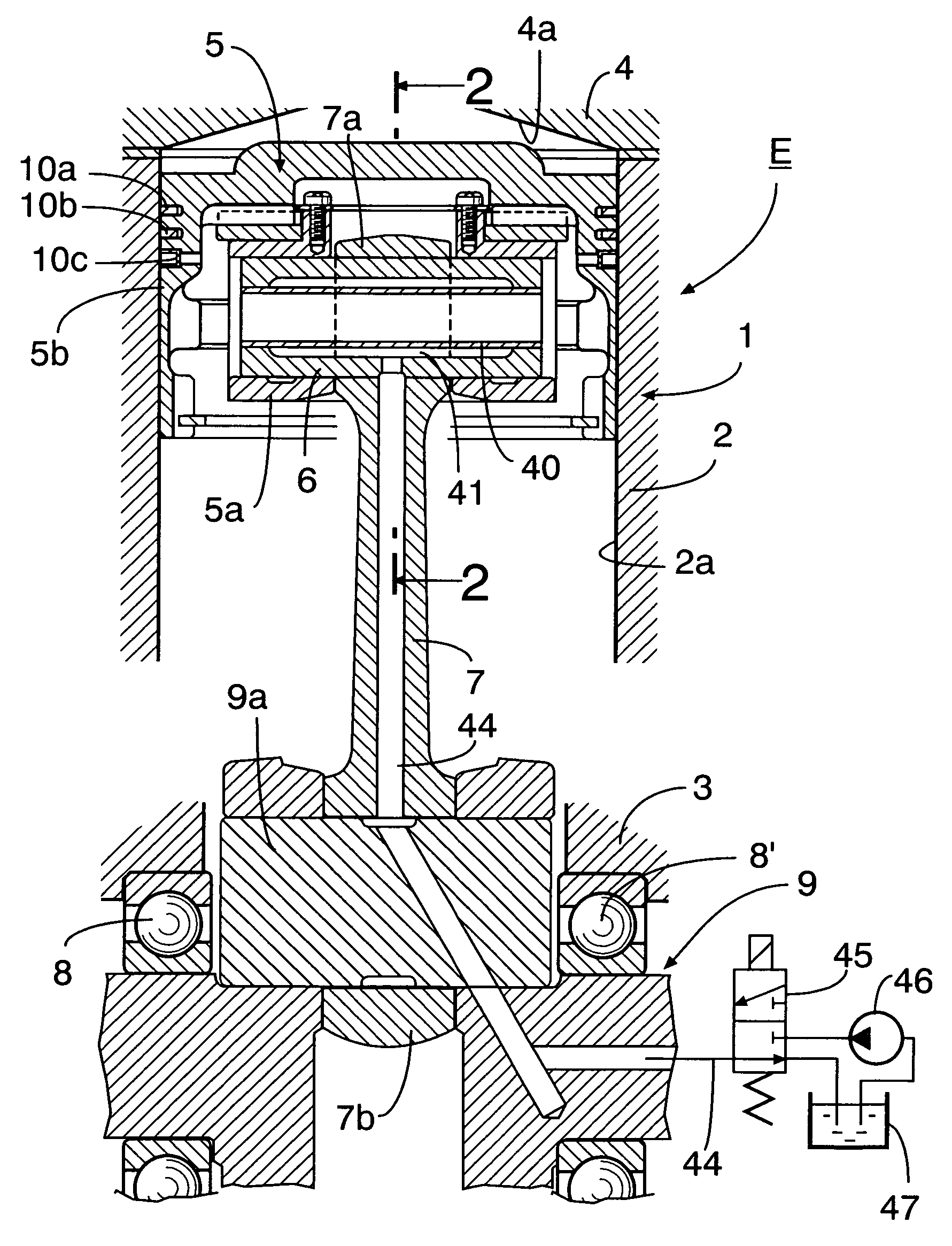 Compression ratio variable device of internal combustion engine