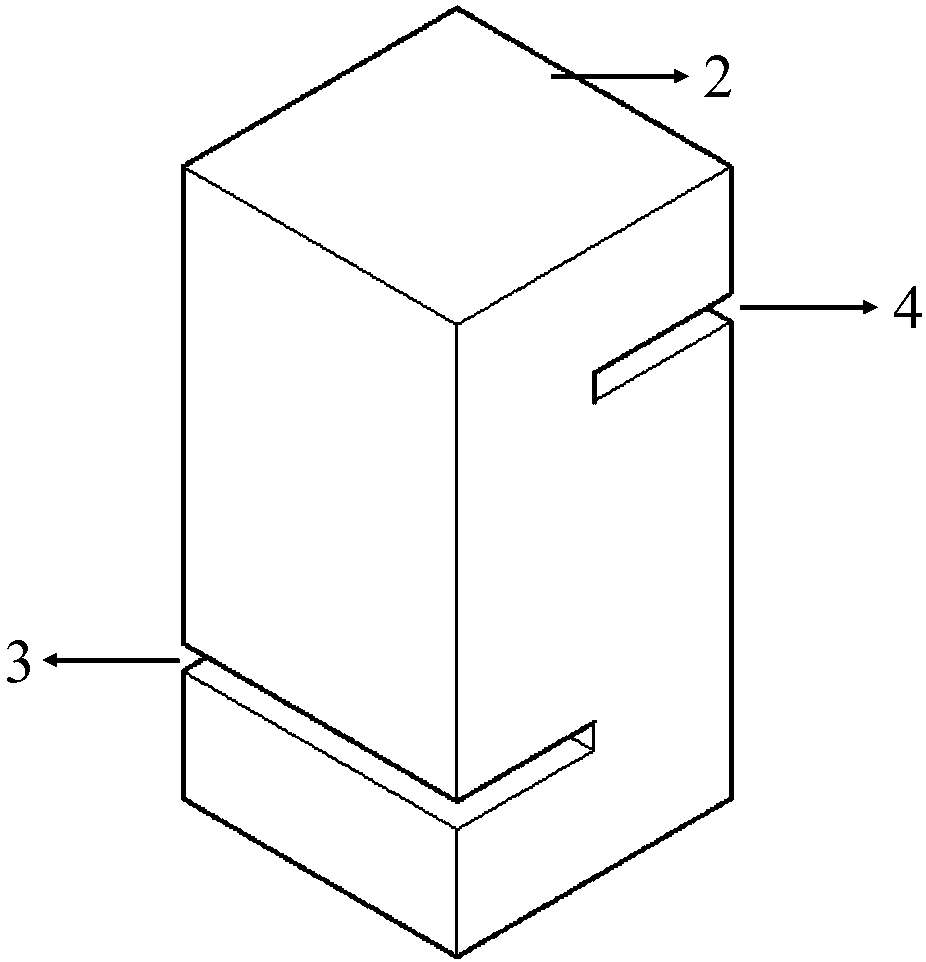 Rock direct shear experiment test piece, test piece clamp and shear testing method thereof