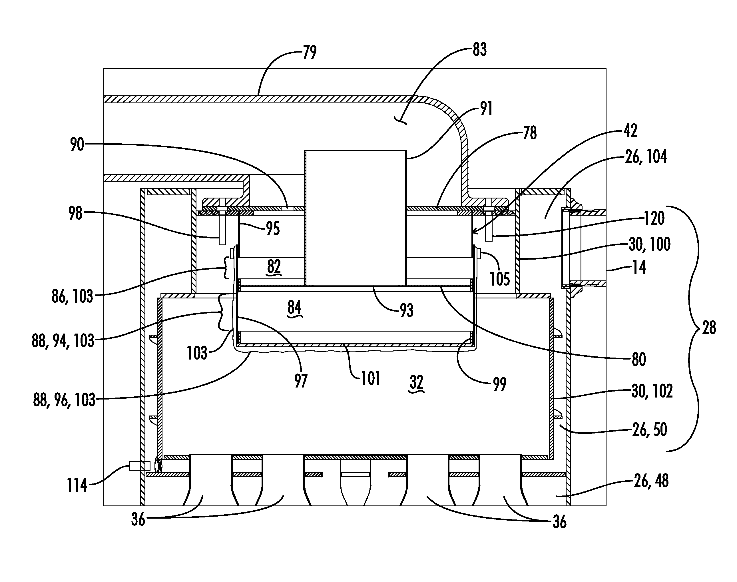 Integrated dual chamber burner