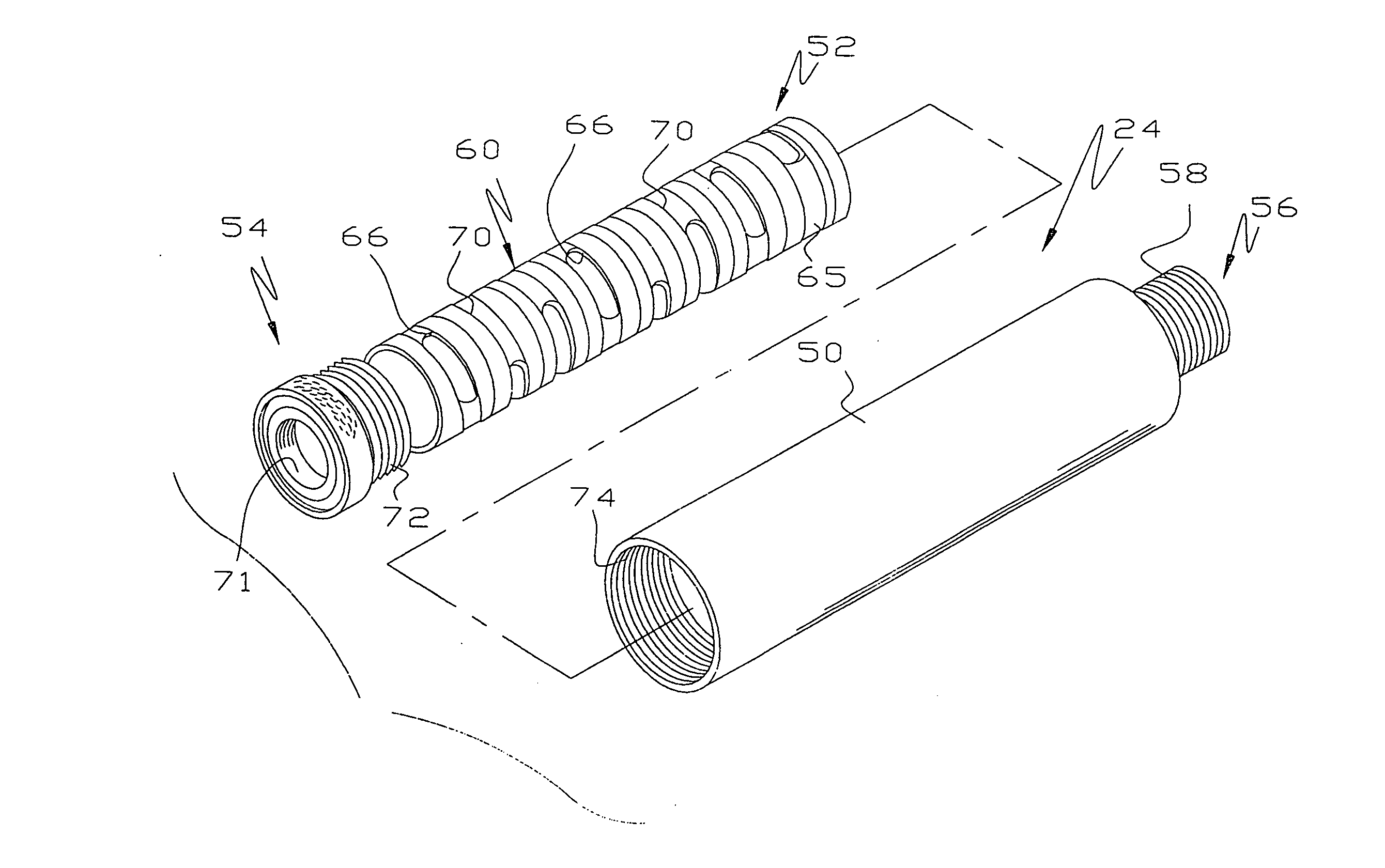 Assembly and noise suppressor for firearms