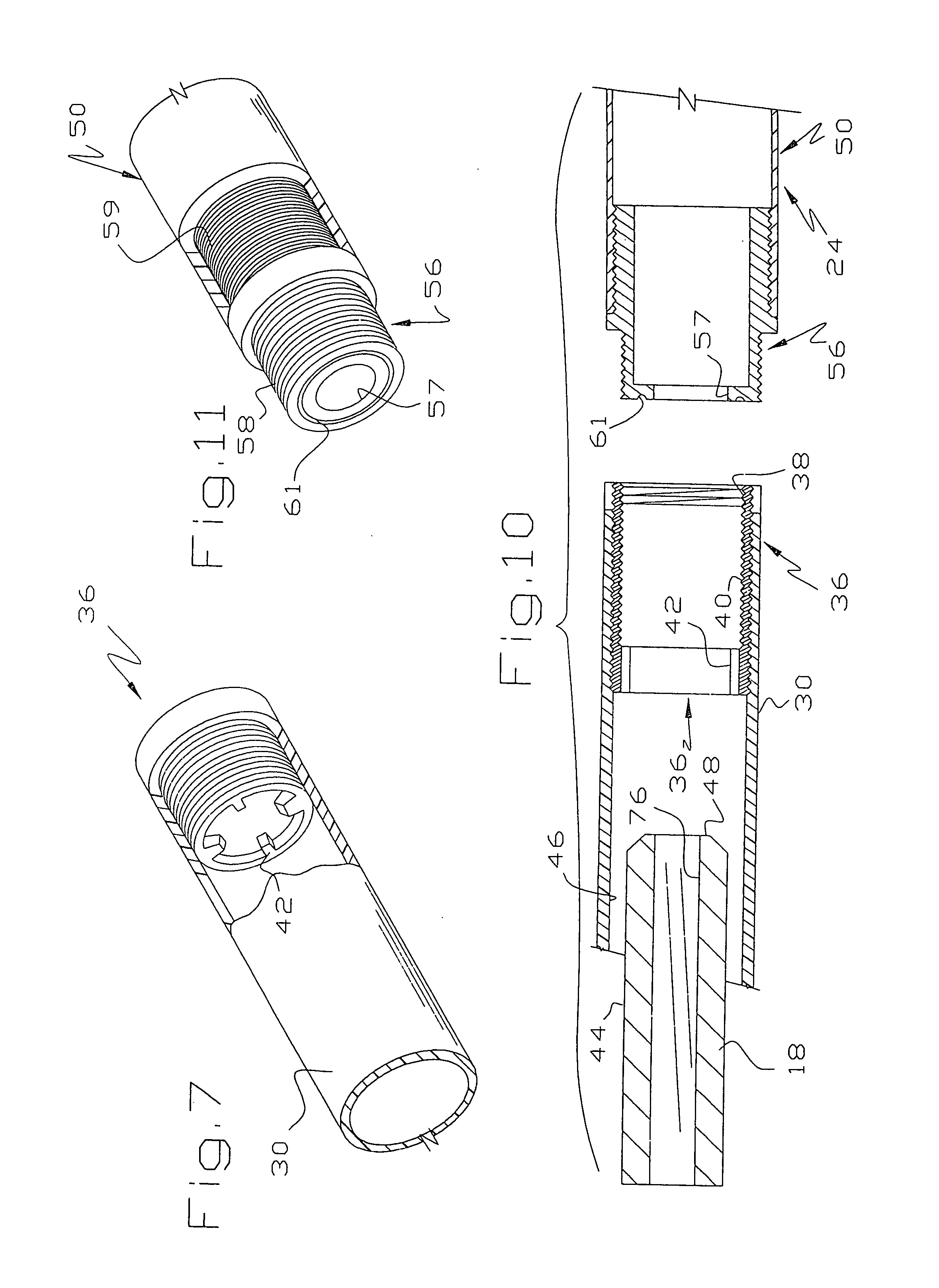 Assembly and noise suppressor for firearms