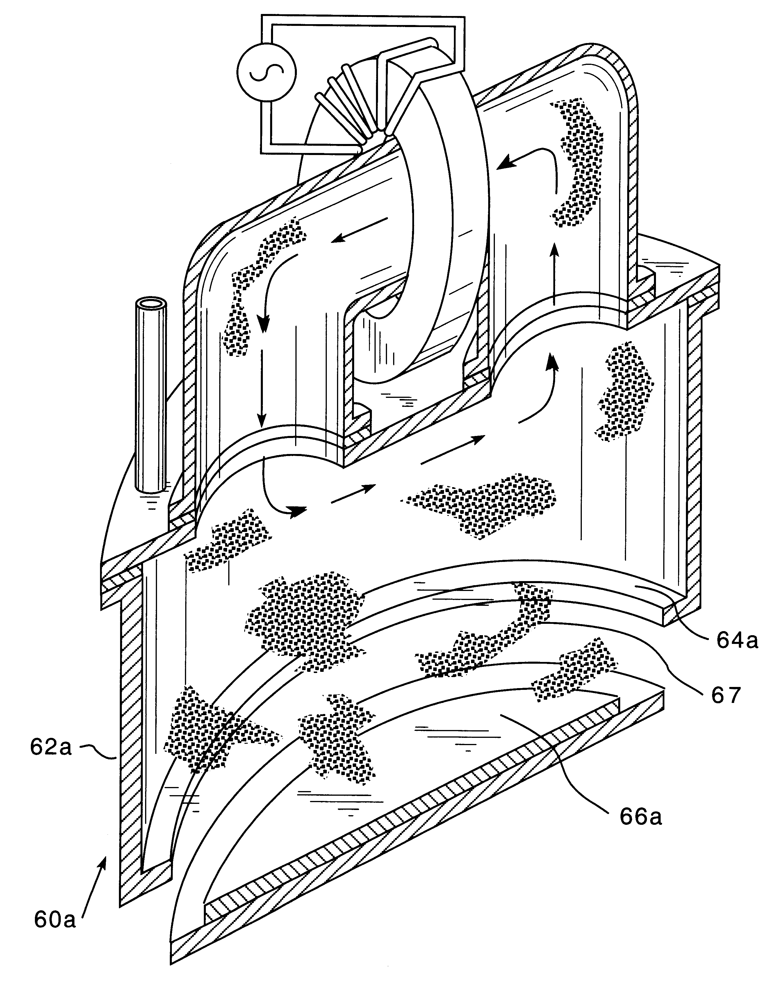 Inductive RF plasma source with external discharge bridge