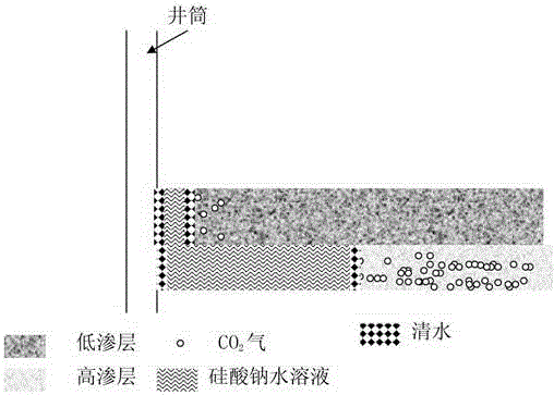 A method to improve low permeability reservoir co  <sub>2</sub> driving efficiency