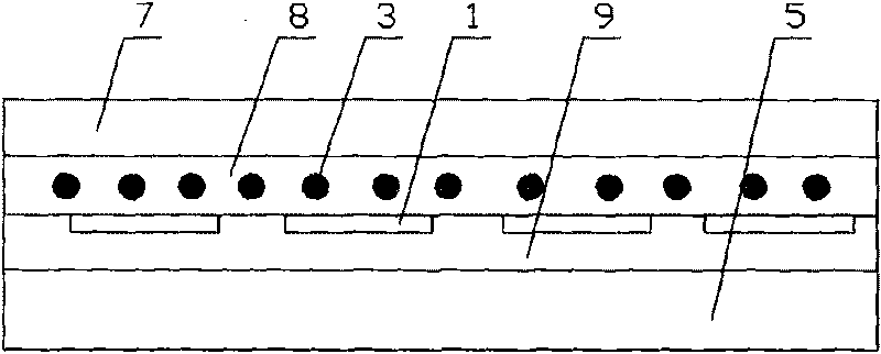 Color battery assembly with downward-transfer function for spectrum