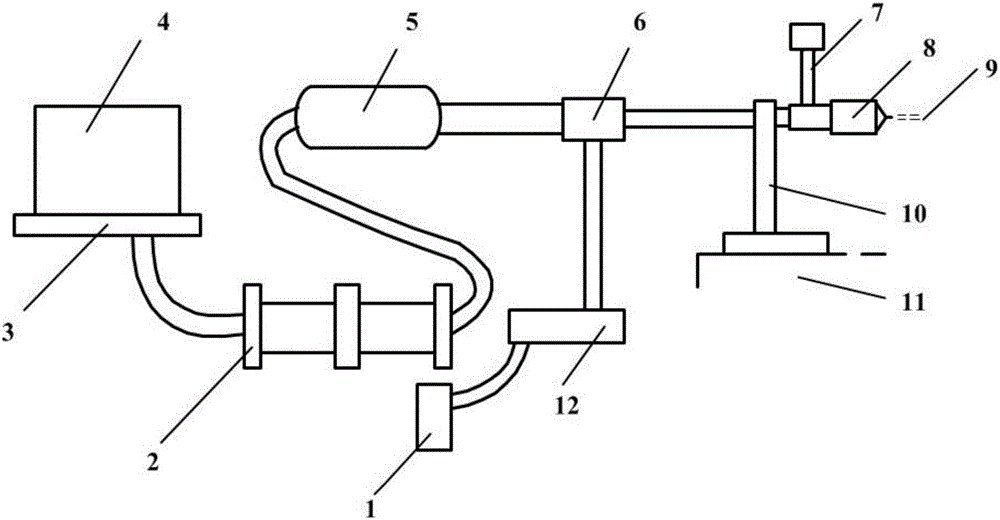 Combined precise trimming device and trimming method for ultrahard grinding sand wheel