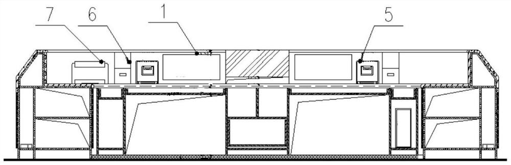 Integrated railway station annular service desk system